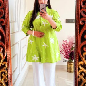 Pure cotton top With Bell bottom Poplin pant