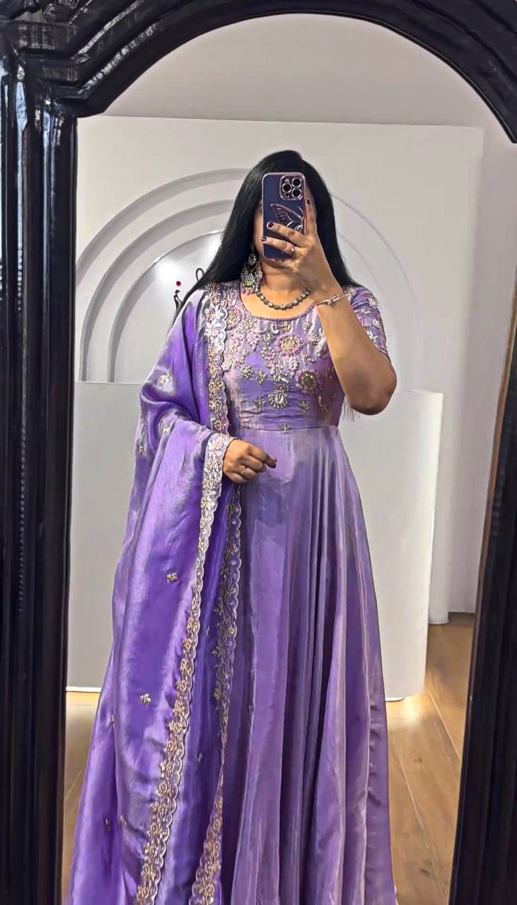 Launching Embroidered Gown with beautiful Colors