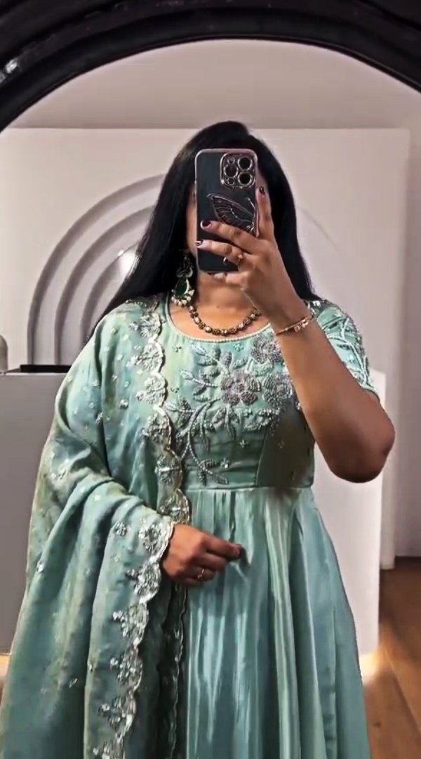 Launching Embroidered Gown with beautiful Colors - Image 6