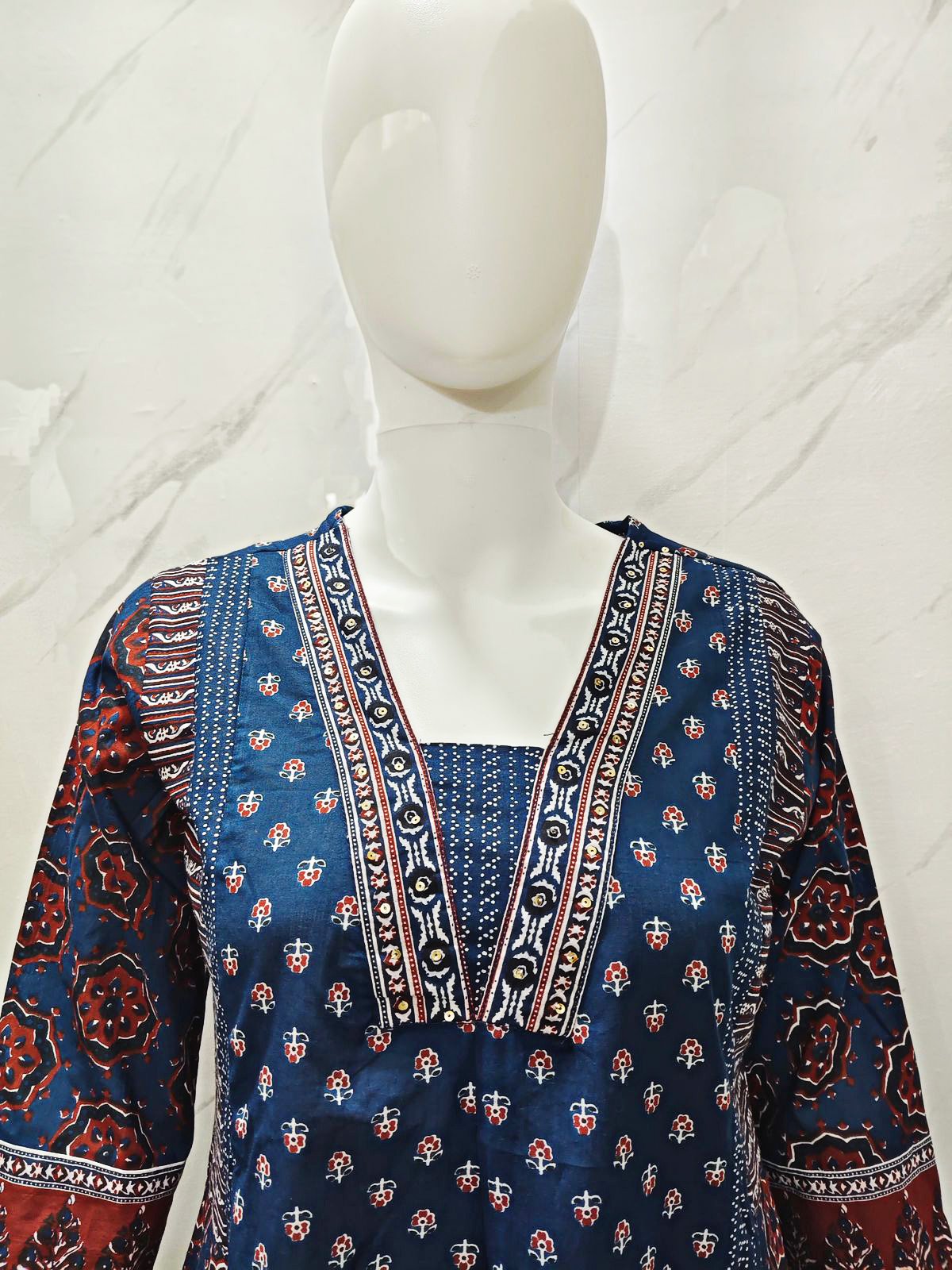 60x60 Pure Cotton Suit Set | Stylish Printed Kurti Pant and duppata - Image 3