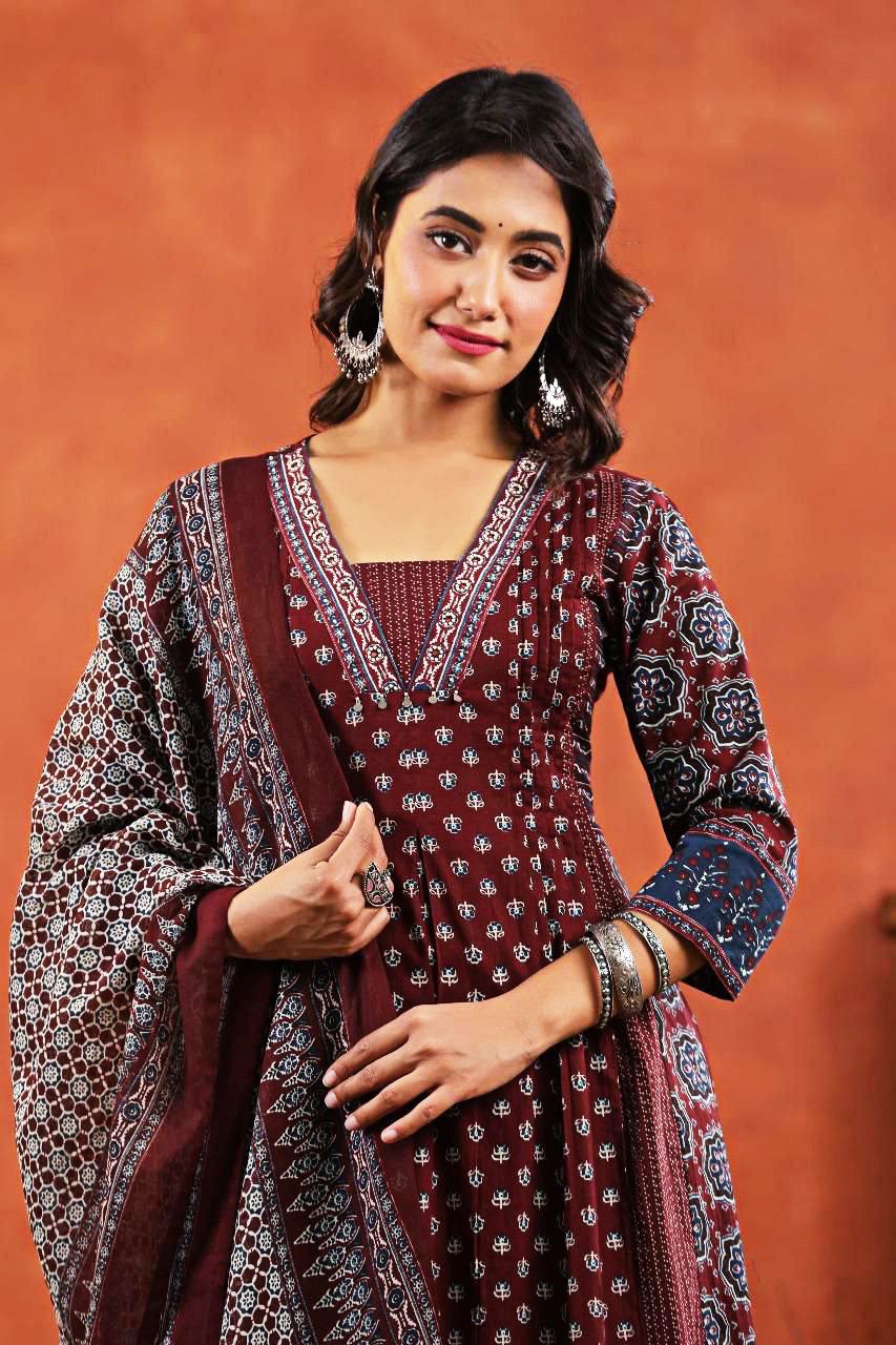 60x60 Pure Cotton Suit Set | Stylish Printed Kurti Pant and duppata - Image 7