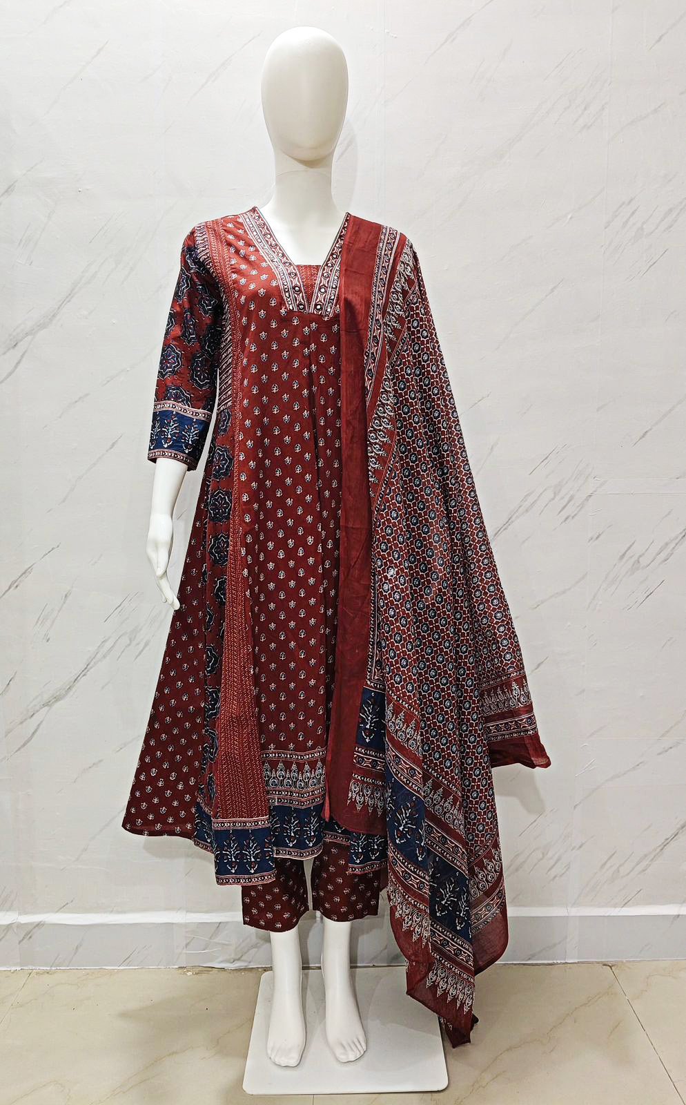 60x60 Pure Cotton Suit Set | Stylish Printed Kurti Pant and duppata - Image 10