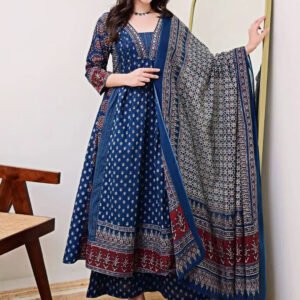 60x60 Pure Cotton Suit Set | Stylish Printed Kurti Pant and duppata